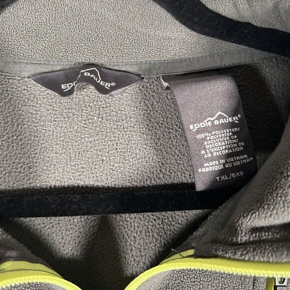 Eddie Bauer Sweater Men's TXL Green 1/4 Zip Long Sleeve Zip Pocket Pullover - Picture 4 of 11